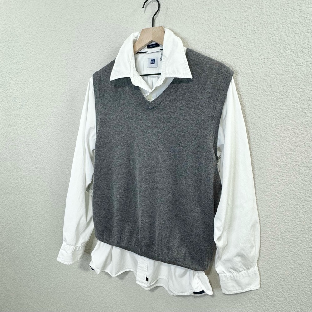 GAP Classic White Boyfriend Fit Button Up Shirt Women’s L (Unisex) - Picture 11 of 11
